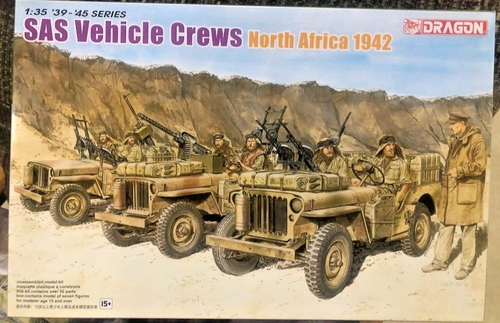 1/35 SAS Fahrzeugbesatzungen, Nordafrika 1942, 6 Besatzungsfiguren -- Dragon 6682