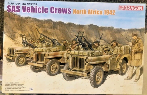 1/35 SAS Vehicle Crews, North Africa 1942, 6 crew figures -- Dragon 6682 - Afbeelding 1 van 1