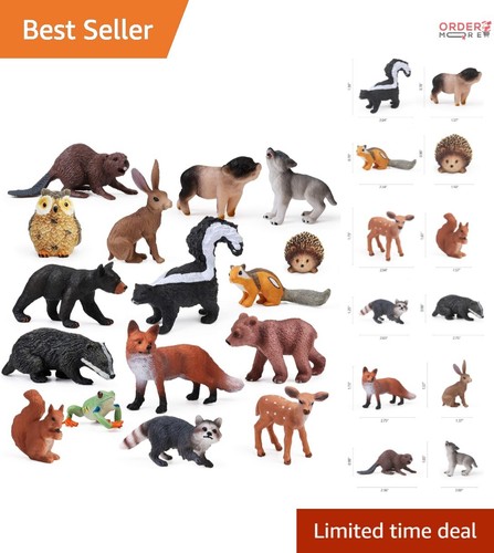 16PCS Realistic Animal Figurines for Imaginative Play and Cake Decorations