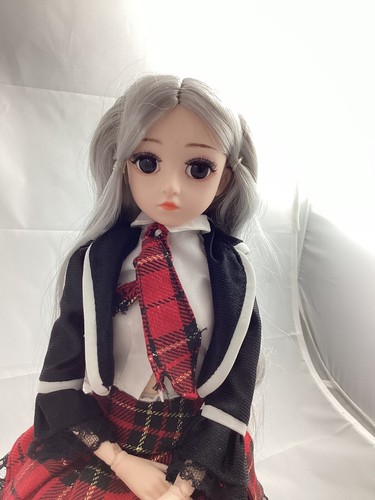 BJD DOLL Ucanaan BALL capelli argento snodati scuola ragazza JOLA 16 1/2" altezza *B - Foto 2 di 3