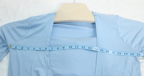 Shein Women's Lite Blue Long Sleeve Tie in Front Over Shirt Size XL - Picture 5 of 8