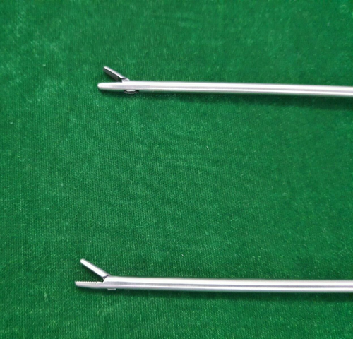 2pc Laparoscopic Needle Holder Straight Jaw 5mmx330mm Black Handle Reusable - Picture 5 of 11