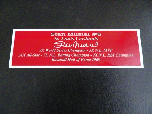 Stan Musial Nameplate St. Louis Cardinals Autograph Photo Bat Hat Jersey  - Picture 1 of 8