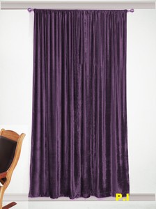 Details About Vintage Cotton Velvet Blackout Window Door Lined Curtain Berry 66 W X 72 H