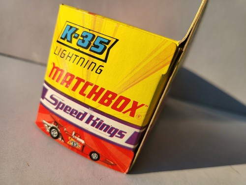 Matchbox 1972 diecast Speedkings K 35 LIGHTING RACER mint in box approx 1:43 sc. - Foto 7 di 11