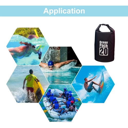 Waterproof Sack Floating Dry Bag Sack Backpack Kayak Camping Fishing - 20L - Picture 2 of 7