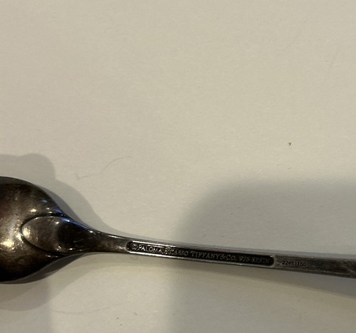 Paloma Picasso Tiffany and Company 925 Spain Baby Tsp 22461150 Inscribed A J - Picture 11 of 12