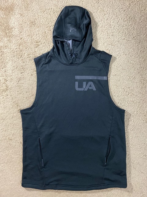 terry sleeveless hoodie
