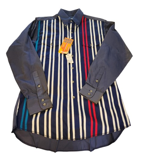 Vtg Wrangler Painted Desert Striped Western Cowboy Shirt 15 1/2-33 With DEFECT - Picture 3 of 24