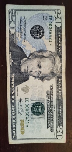 2006 US $20 bill star note #IE00066421* - Picture 3 of 3