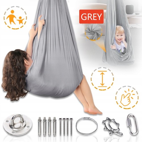 Columpio Infantil Hamaca Interior Exterior Yoga Terapia Autismo Resistente 200KG - Imagen 18 de 19