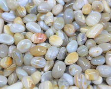 Banded Agate Tumbled Stone: Choose Ounces or lb Bulk Lots ('A' Grade)