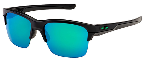 New Oakley THINLINK Sunglasses | 9316-09 Matte Black / Jade Iridium Lens - Picture 2 of 5