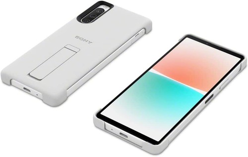 Sony Xperia 10 IV Style Cover Case with Kick Stand Durable Black Blue Purple - Picture 20 of 27