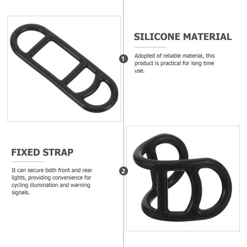 10pcs Bike Light Mount Strap Bike Light Mount Flashlights Strap Lights Strap - Picture 10 of 12