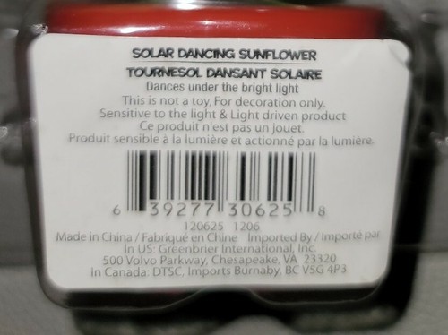 ROTE Solar tanzende SONNENBLUME Sonne & Licht angetrieben WACKELKOPF tolles Geschenk SPIELZEUG BLUME - Bild 11 von 12