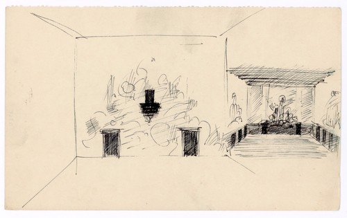 Willi Schmid Fresko Entwurf Kirche Tegernsee Münchener Secession Feder Zeichnung - Picture 2 of 3