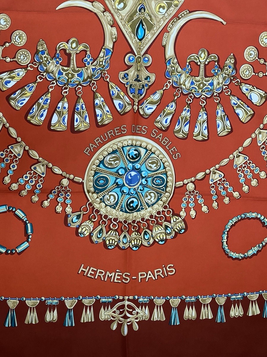 Hermes Parures Des Sables Silk scarf. | eBay