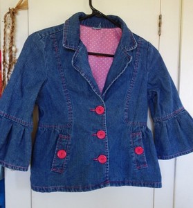 dark pink jean jacket