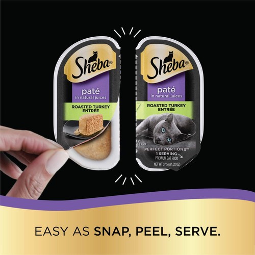Sheba Wet Food PERFECT PORTIONS Paté Adult Wet Cat Food Trays (24 Count, 48 S... - Picture 4 of 11