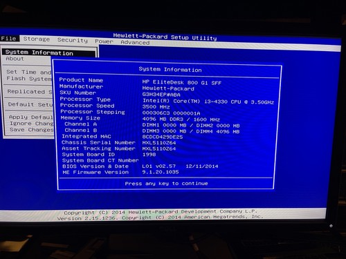HP EliteDesk 800 G1 SFF Core i3-4330 3.50GHz|No RAM|No HDD| Parts Or Repairs - Afbeelding 2 van 8