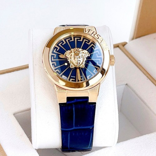 Versace Medusa Infinite Ladies' Blue Leather Strap Watch VE3F00122 - Picture 1 of 8