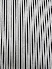 Black  White Pinstripe Cotton Fabric   41  Wide