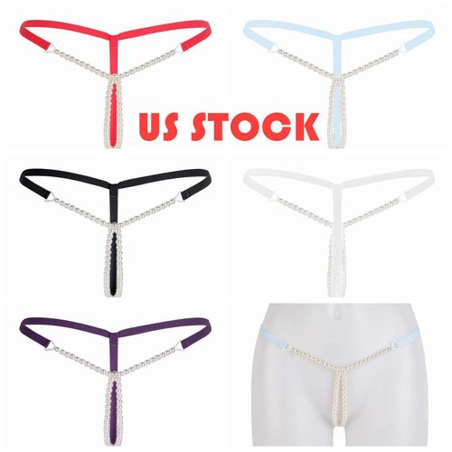 Damen Stretchig Massage Kette G-String Slip Perlen Intim T-Back Tanga Höschen - Bild 2 von 69