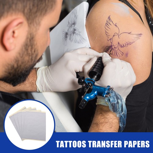 20 Fogli Carta Trasferimento Calore Stampa Tatuaggi Trasferimenti Forniture Tatuaggi - Foto 4 di 12