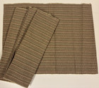 4 woven cotton Placemats   Cape Cod Collection  Rust, White & Green  NWOT