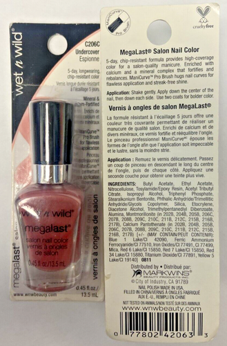 Wet N Wild Megalast Salon Nail Color C206C Undercover *Twin Pack* - Picture 2 of 2
