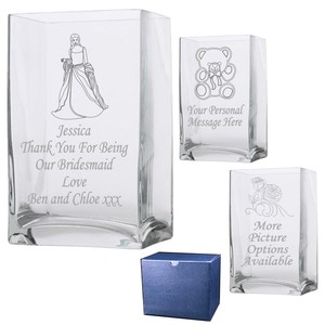 Personalised Rectangle Vase 1 Maid Matron Of Honour Gift Present Ebay Image Is Loading Personalised Rectangle Vase 1 Maid Matron Of Honour