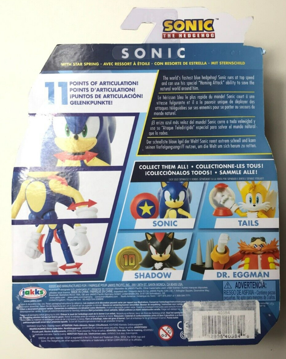 Sonic The Hedgehog - Modern Sonic with Star Spring - 4 Inch Action Figure 