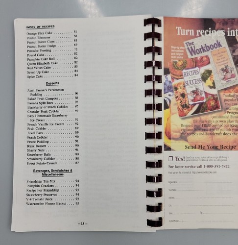 Vtg Cooking with Friends Cookbook First Christian Church Eden, NC - Picture 7 of 8