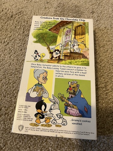 Vntg VHS Baby Looney Tunes RARE Tape HTF Creature Chocolate Chip Promotional NFS - Picture 2 of 2