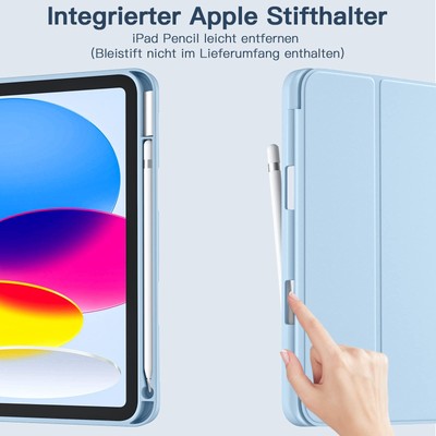 IPad Hülle 11. & 10. Generation (2025/2022) – Mit Stifthalter, Auto Sleep & Verstellbarem Standfuß, PU-Leder In Pink Marmor