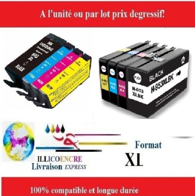 Cartouches Compatibles HP 903 953 XL - Pack 4 Couleurs - Pour Officejet Pro 6950-8740 - Garantie 1 An