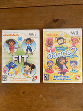 Lot of 2, Wii games, NIcelodeon dance 2 and Fit