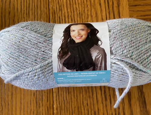 Caron Simply Soft Party Acrylic Yarn 3 oz 85gr color 08 Silver Sparkle - Picture 5 of 5