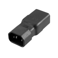 AC125V 15A/AC250V 10A IEC320 Male C14 to Female C19 Power Socket Adapter 2 Pcs
