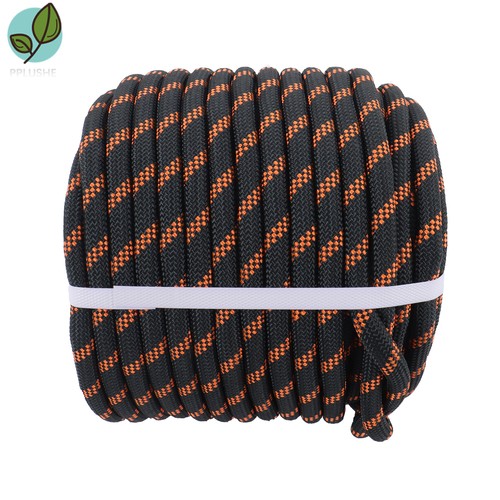 1/2"×150' 48 Strand Arborist Tree Rope Polyester Braided Rope Black&Orange - Picture 6 of 7