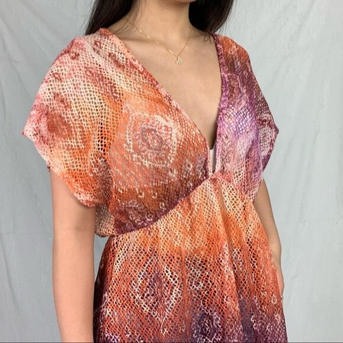 jordan taylor xl orange and purple beach cover dress - Picture 2 of 12