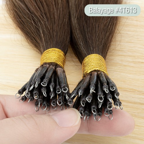 THICK Nano Ring Hair Extensions 100% Remy Human Hair Micro Loop Beads 150G 1G/S - Picture 63 of 69