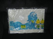 New VINTAGE Baby Receiving Blanket 30x40 100 Cotton USA Comfort Riegel Cat Dog