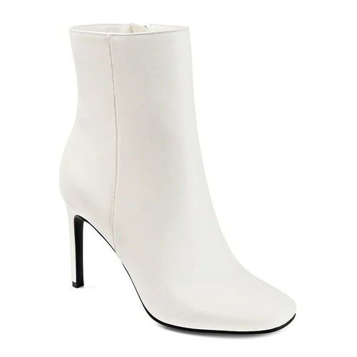 Journee Collection Women's Silvy Heel Bootie White Size 10 (MSRP $100) - Picture 1 of 11