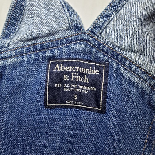 Abercrombie And Fitch Denim Overalls Size Small Women Distressed Ripped - Picture 10 of 11