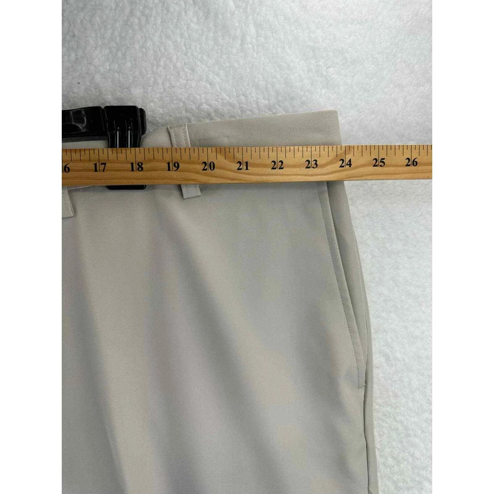 HAGGAR Mens Big & Tall Cool 18 PRO Classic-Fit Stretch Flat Tan Shorts Size 48 - Image 2 of 4