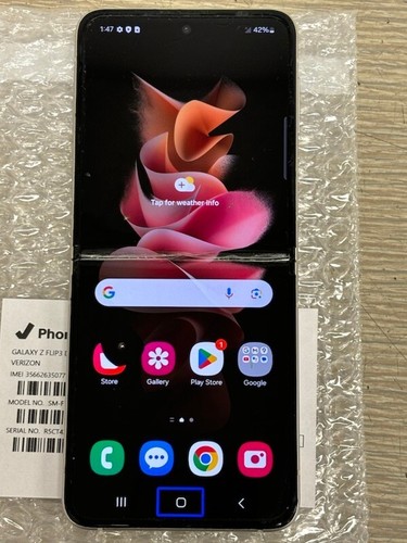 Samsung Galaxy Z Flip3 5G SM-F711U 128 GB Crema (Verizon) Desbloqueado - Problemas de pantalla - Imagen 9 de 14