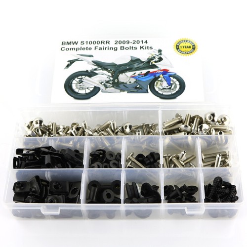 Kit completo de tornillos de carrocería de carenado aptos para BMW S1000RR 2013 2009-2014 plateado - Imagen 1 de 10