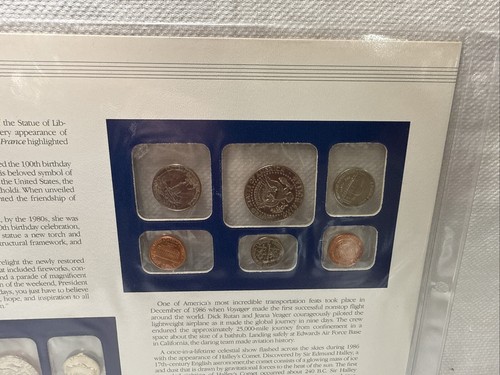 Beautiful 1986 Panel from the PCS Uncirculated Coin Mint Set - Picture 8 of 9